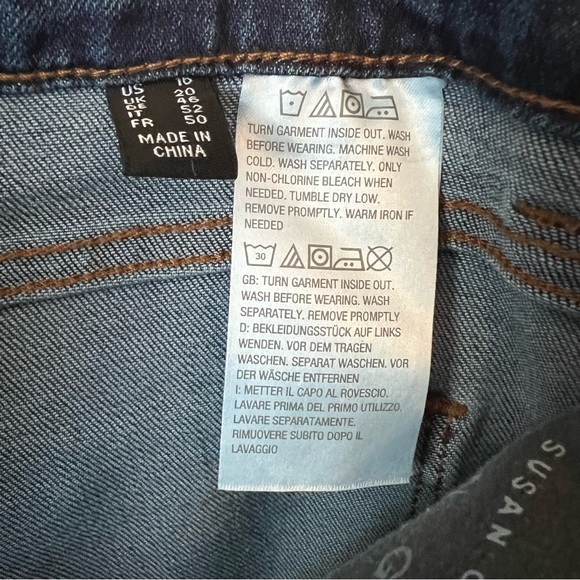 Susan Graver Jeans-Size 16-Frayed Cuff-Like New - Picture 7 of 10